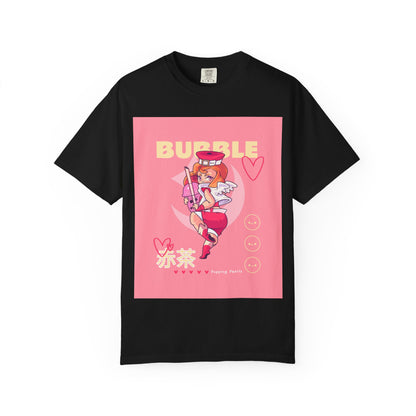 Bubble Tea Girl Anime T-Shirt — Kawaii Pink Graphic Tee