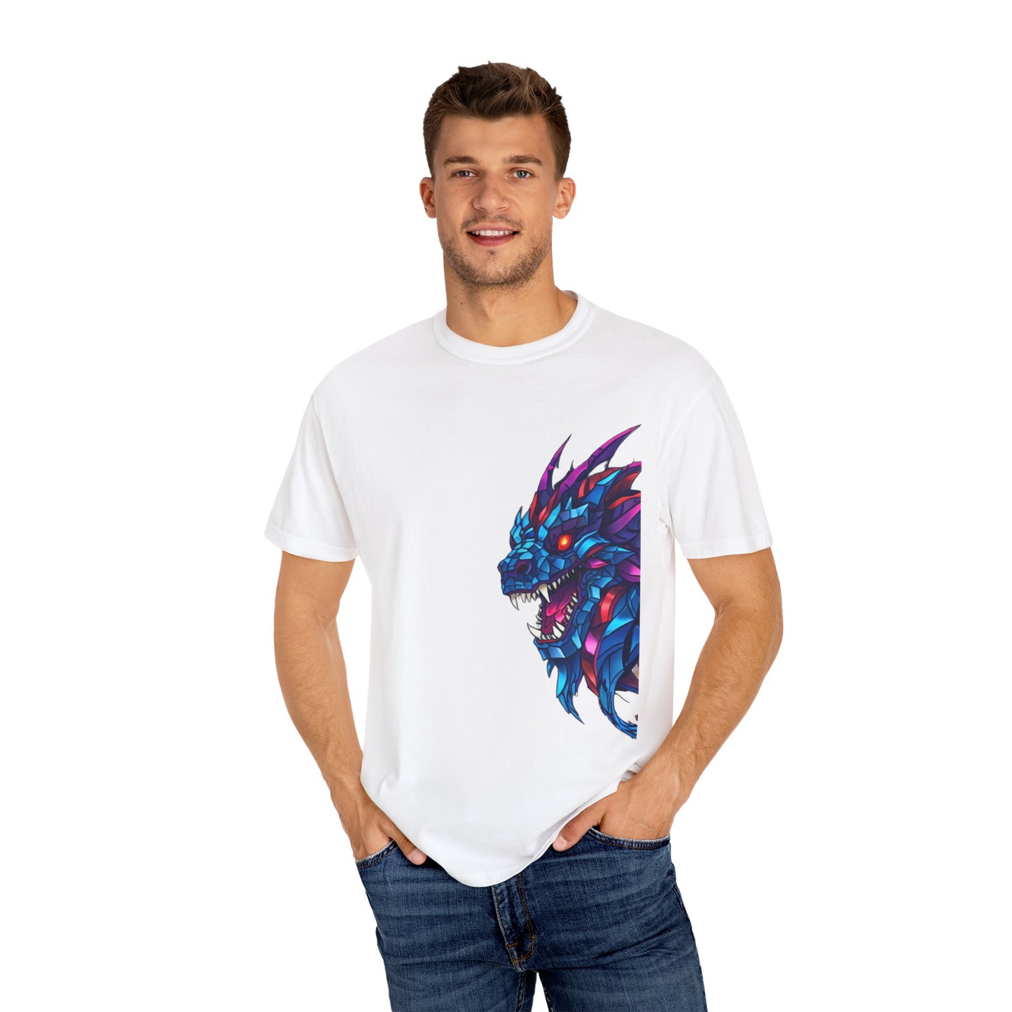 Vibrant Dragon Graphic T-Shirt, Unisex Apparel, Casual Wear, Gift for Gamers, Festival Fashion, Anime Enthusiasts