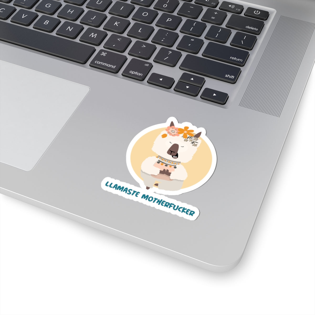 Llamaste Motherfucker Kiss-Cut Sticker — Cute Llama Yoga Design for Laptops & Water Bottles