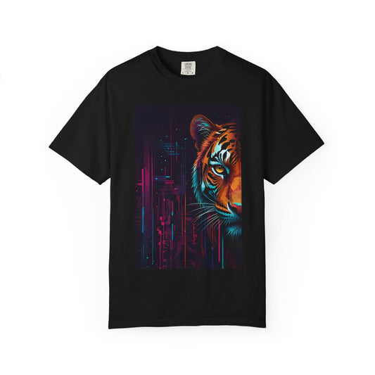 Colorful Tiger Graphic Tee, Unisex T-Shirt for Wildlife Lovers, Cool Casual Wear, Gift for Nature Enthusiasts, Festival Fashion