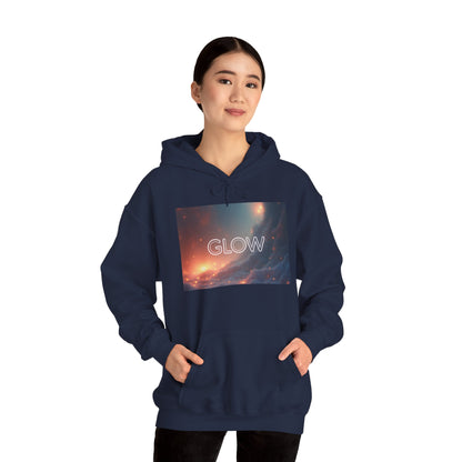 Glow Space Hoodie — Cosmic Typography Pullover