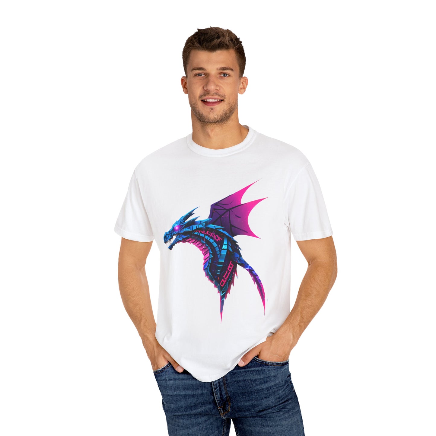 Vibrant Dragon T-shirt, Unisex Graphic Tee, Fantasy T-shirt, Gift for Gamers, Dragon Lover Apparel