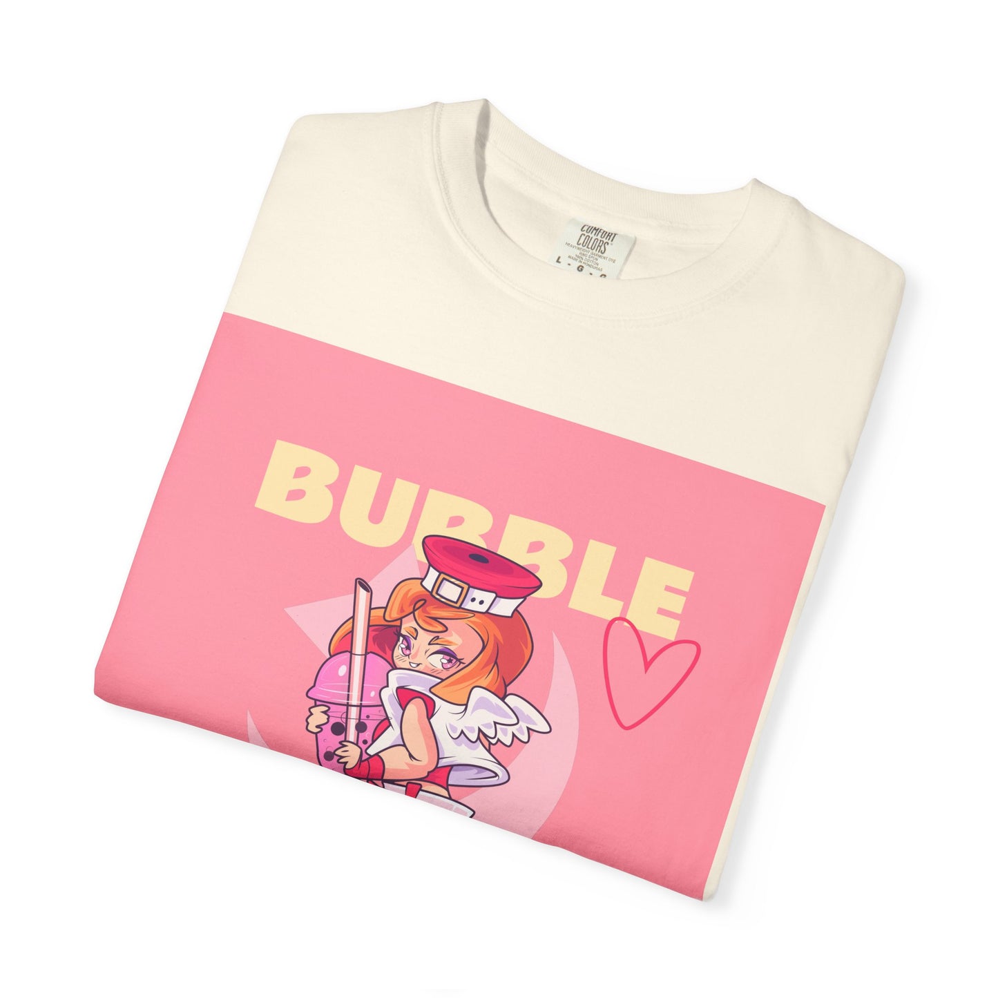 Bubble Tea Girl Anime T-Shirt — Kawaii Pink Graphic Tee