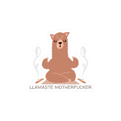 Llamaste Motherfucker Kiss-Cut Sticker — Funny Yoga Llama Decal