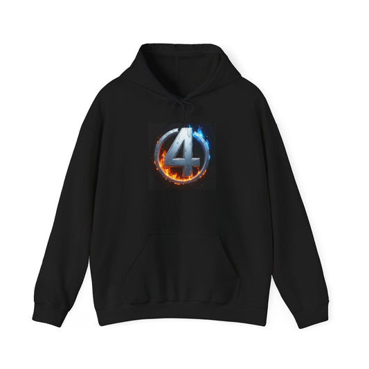 Unisex Fire and Ice Graphic Hoodie: Cozy Sweatshirt, Casual Wear, Perfect Gift for Gamers, Birthday, Fun, Halloween