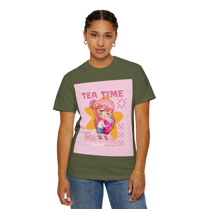 BobbaTea Time Cute Kawaii Anime Girl T-Shirt