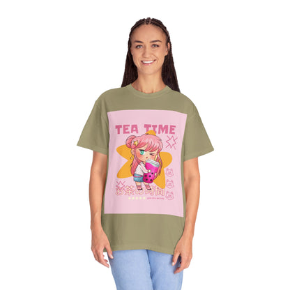 BobbaTea Time Cute Kawaii Anime Girl T-Shirt