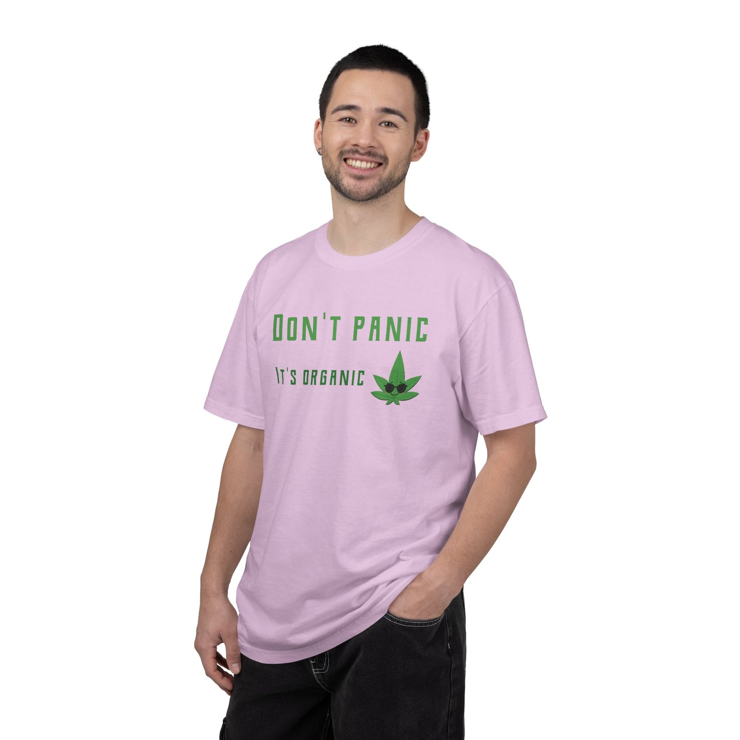 Don't Panic It's Organic T-Shirt — Funny Cannabis Leaf Tee