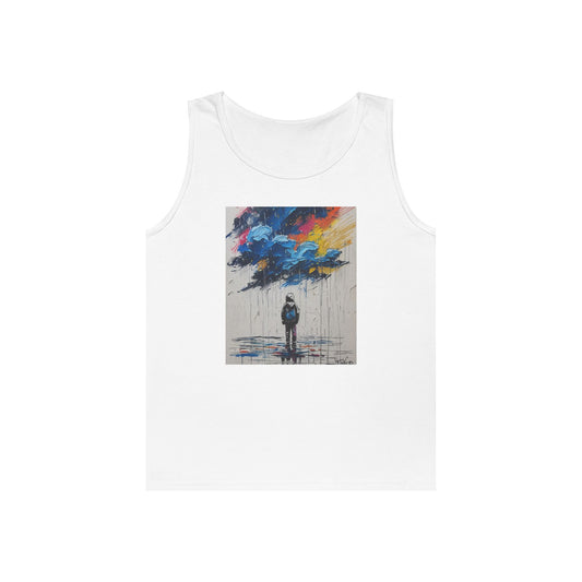 Artistic Unisex Heavy Cotton Tank Top - Inspirational Wall Art, Unique Graphic Tee, Summer Fashion, Gift for Art Lovers, Casual Wear