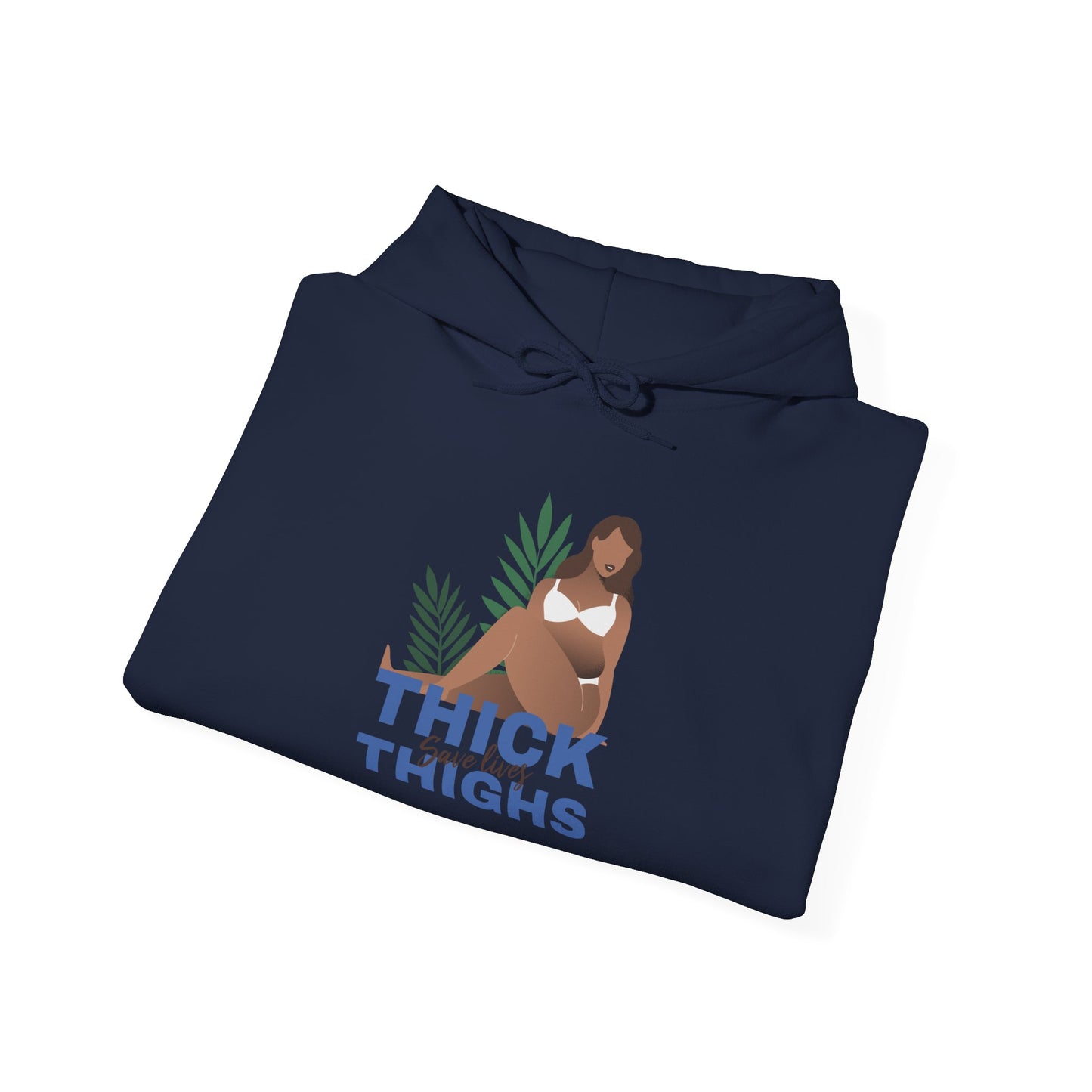 Thick Thighs Hoodie — Curvy Woman Graphic Pullover