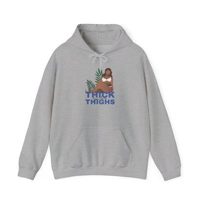Thick Thighs Hoodie — Curvy Woman Graphic Pullover