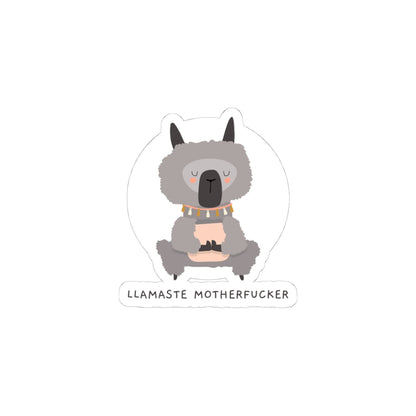 Llamaste Motherfucker Kiss-Cut Sticker — Funny Yoga Llama Vinyl Decal