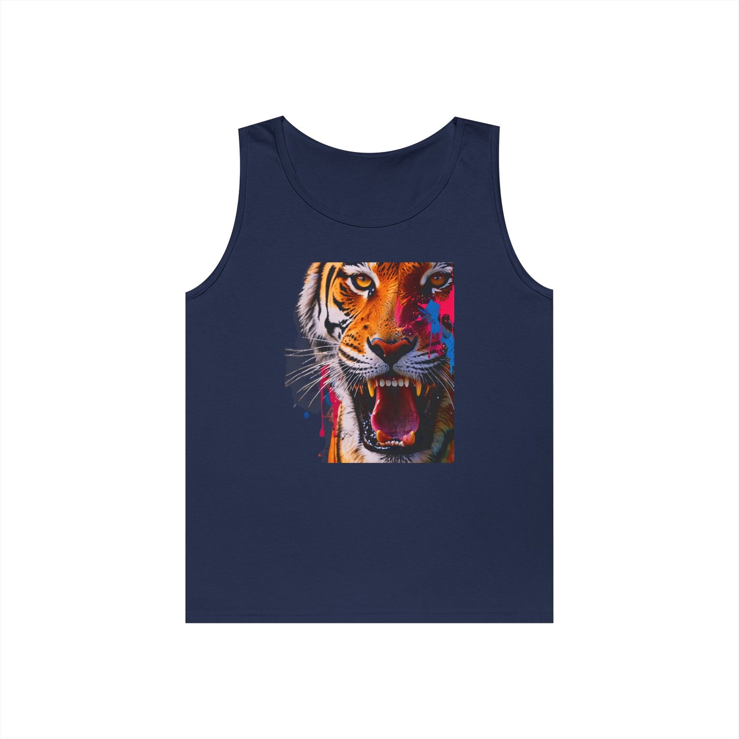 Bold Tiger Graphic Unisex Tank Top, Summer Attire, Animal Lover Gift, Fitness Shirt, Inspirational Apparel, Birthday Present