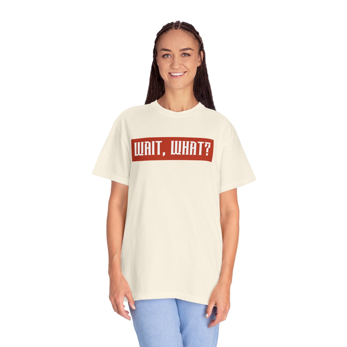 Wait, What? T-Shirt — Retro Red Box Graphic Tee