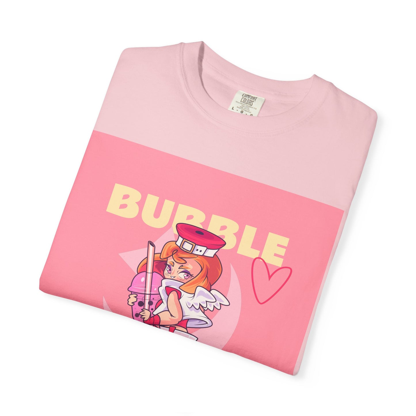 Bubble Tea Girl Anime T-Shirt — Kawaii Pink Graphic Tee