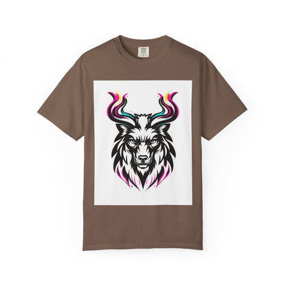 Colorful Graphic Tee with Animal Design, Unisex Garment-Dyed T-Shirt, Casual Wear, Gift for Animal Lovers, Summer Fashion