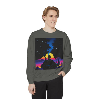 Unisex Sunset Vibes Sweatshirt - Cozy Retro Graphic Top for Adults, Gift for Her, Him, Casual Wear, Fall Fashion