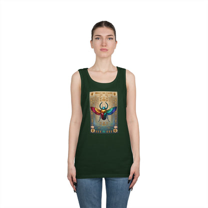 Vibrant Scarab Tank Top for Creatives, Unisex Fashion, Graphic Tees, Summer Wardrobe Essential, Unique Gift Idea