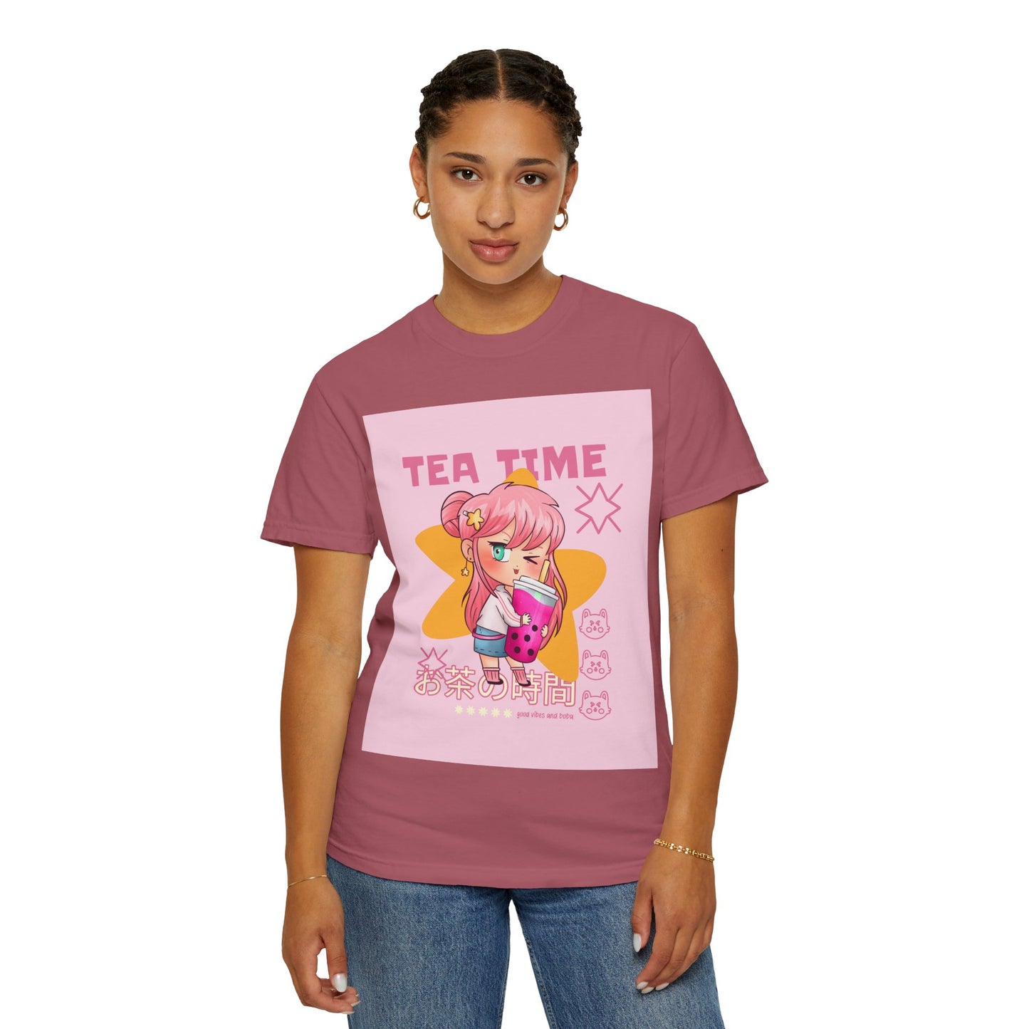 BobbaTea Time Cute Kawaii Anime Girl T-Shirt