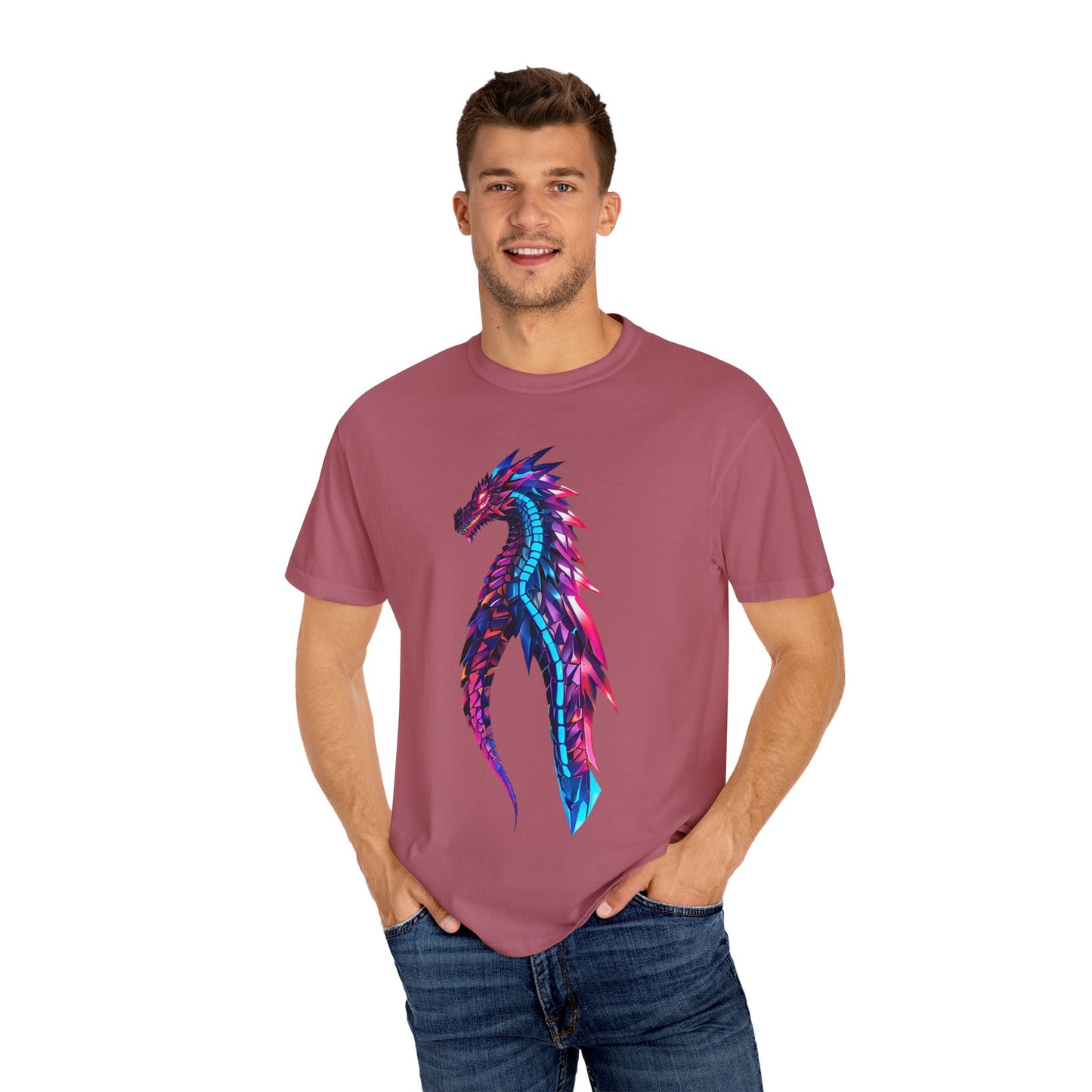 Vibrant Dragon Graphic T-Shirt, Unisex Tee, Fantasy Apparel, Gift for Dragon Lovers, Colorful Statement Top