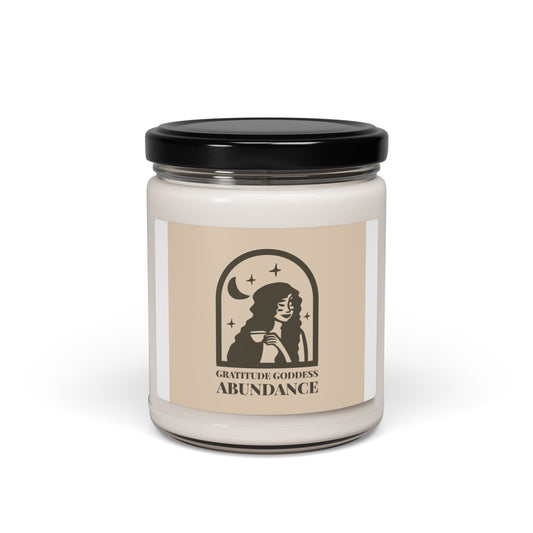 Abundance Scented Soy Candle — Gratitude Goddess Aromatherapy (9oz)