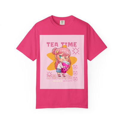 BobbaTea Time Cute Kawaii Anime Girl T-Shirt