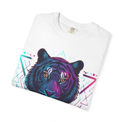 Vibrant Tiger Graphic Tee, Unisex Nature Lover Shirt, Festival Wear, Plus-Size Apparel, Eco-Friendly Gift