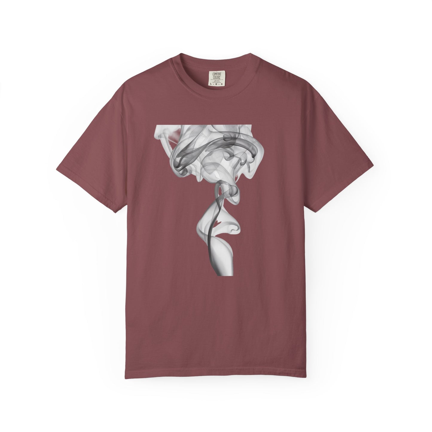 Smoke Art T-Shirt — Minimal Monochrome Smoke Print Tee