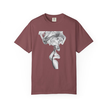 Smoke Art T-Shirt — Minimal Monochrome Smoke Print Tee