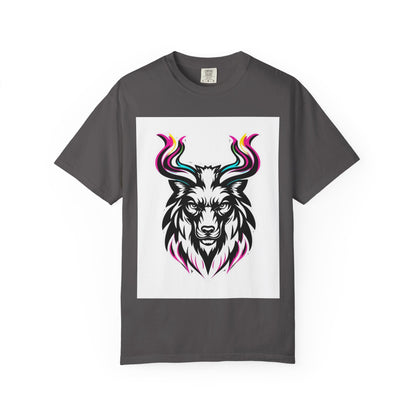 Colorful Graphic Tee with Animal Design, Unisex Garment-Dyed T-Shirt, Casual Wear, Gift for Animal Lovers, Summer Fashion