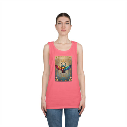 Vibrant Scarab Tank Top for Creatives, Unisex Fashion, Graphic Tees, Summer Wardrobe Essential, Unique Gift Idea