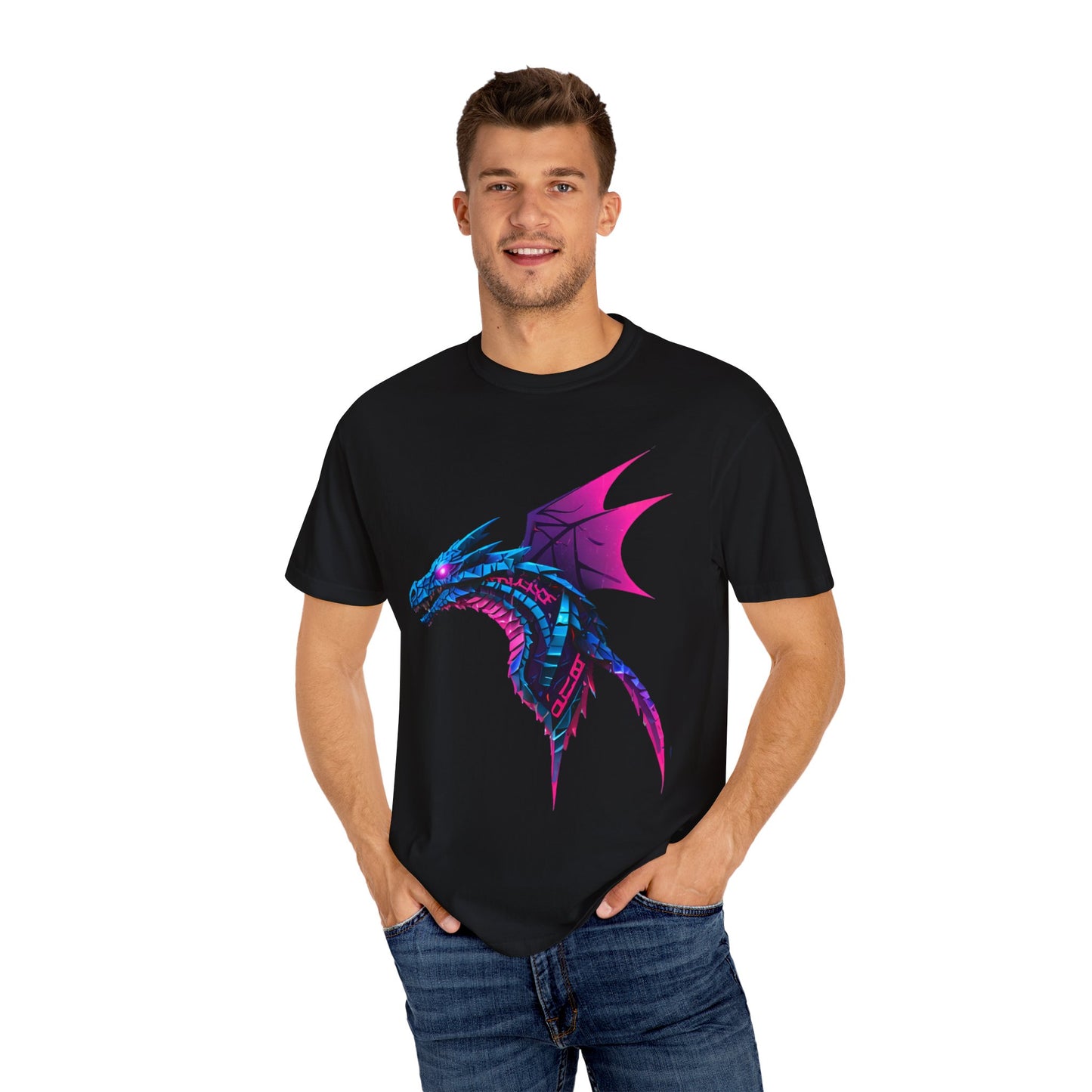 Vibrant Dragon T-shirt, Unisex Graphic Tee, Fantasy T-shirt, Gift for Gamers, Dragon Lover Apparel