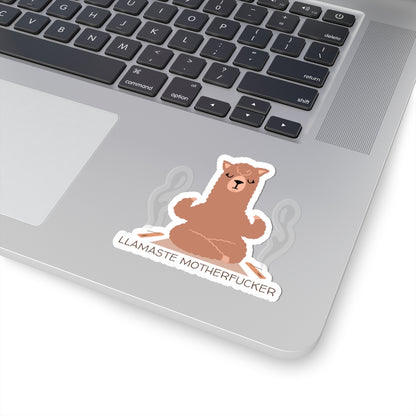 Llamaste Motherfucker Kiss-Cut Sticker — Funny Yoga Llama Decal