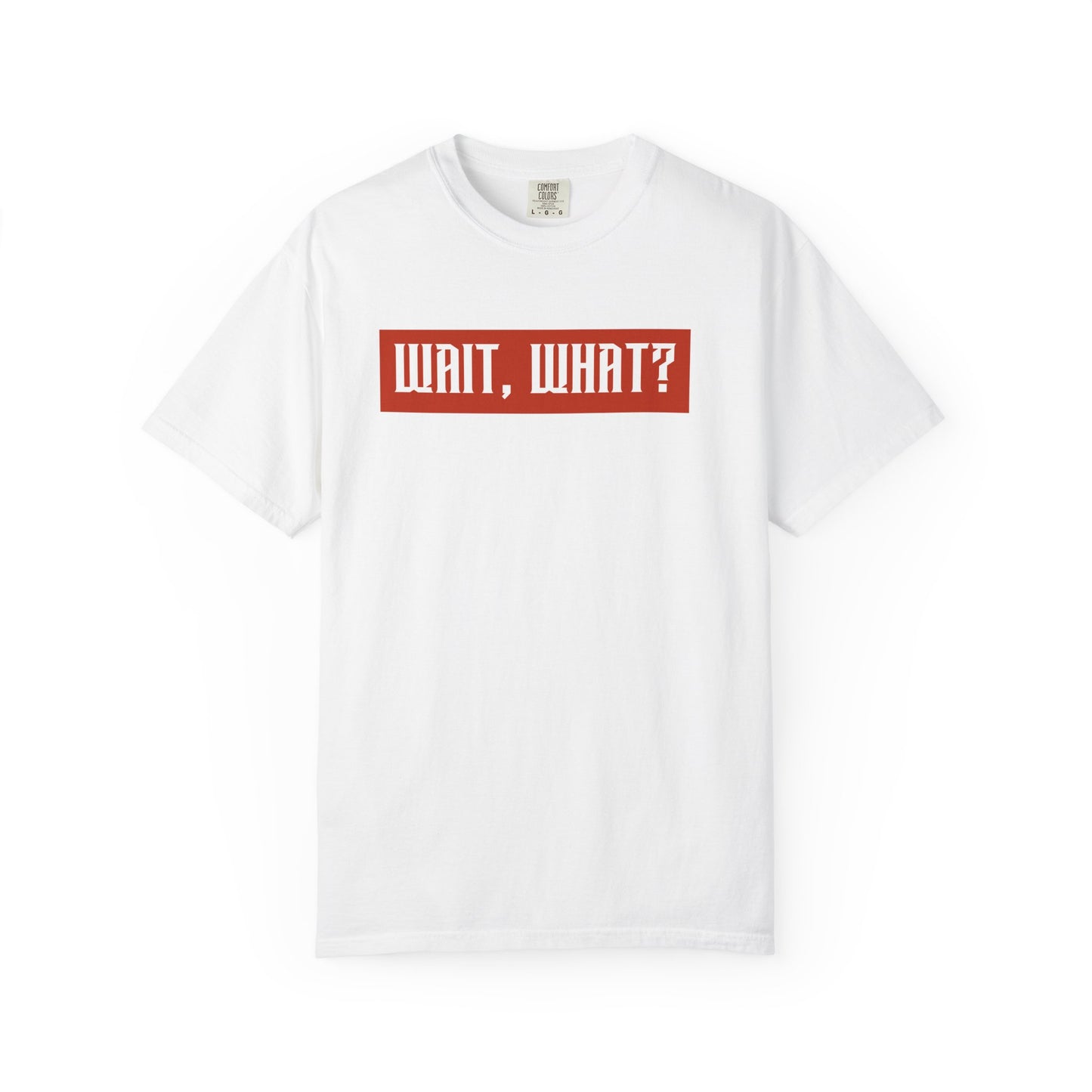 Wait, What? T-Shirt — Retro Red Box Graphic Tee