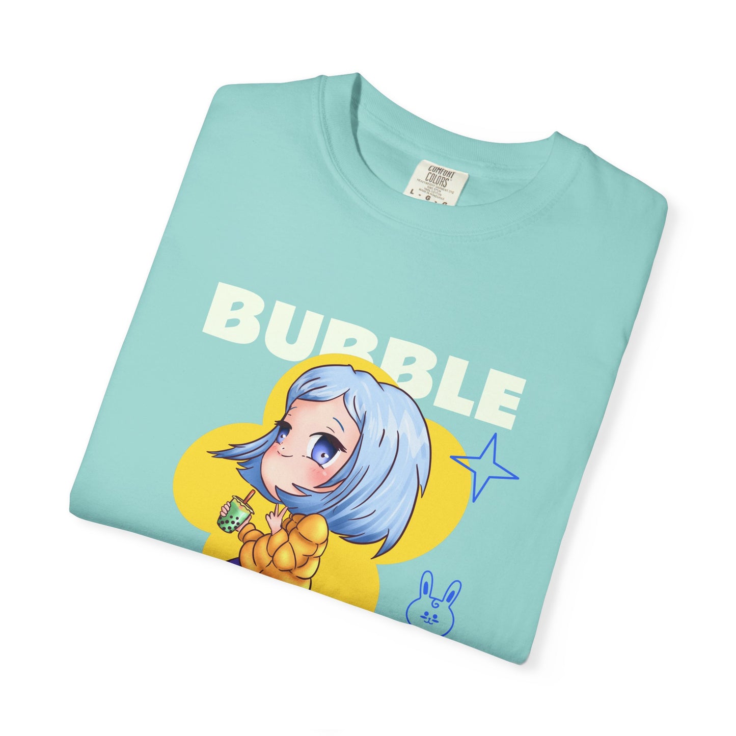 Boba Tea Anime Girl T‑Shirt — Cute Kawaii Graphic Tee with Japanese Text