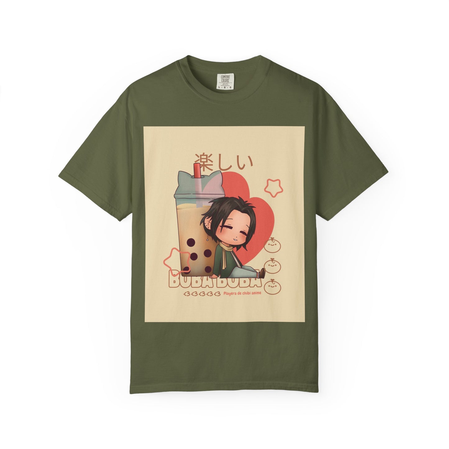 Boba Lover Anime Tee — Kawaii Bubble Tea Shirt with Japanese Text