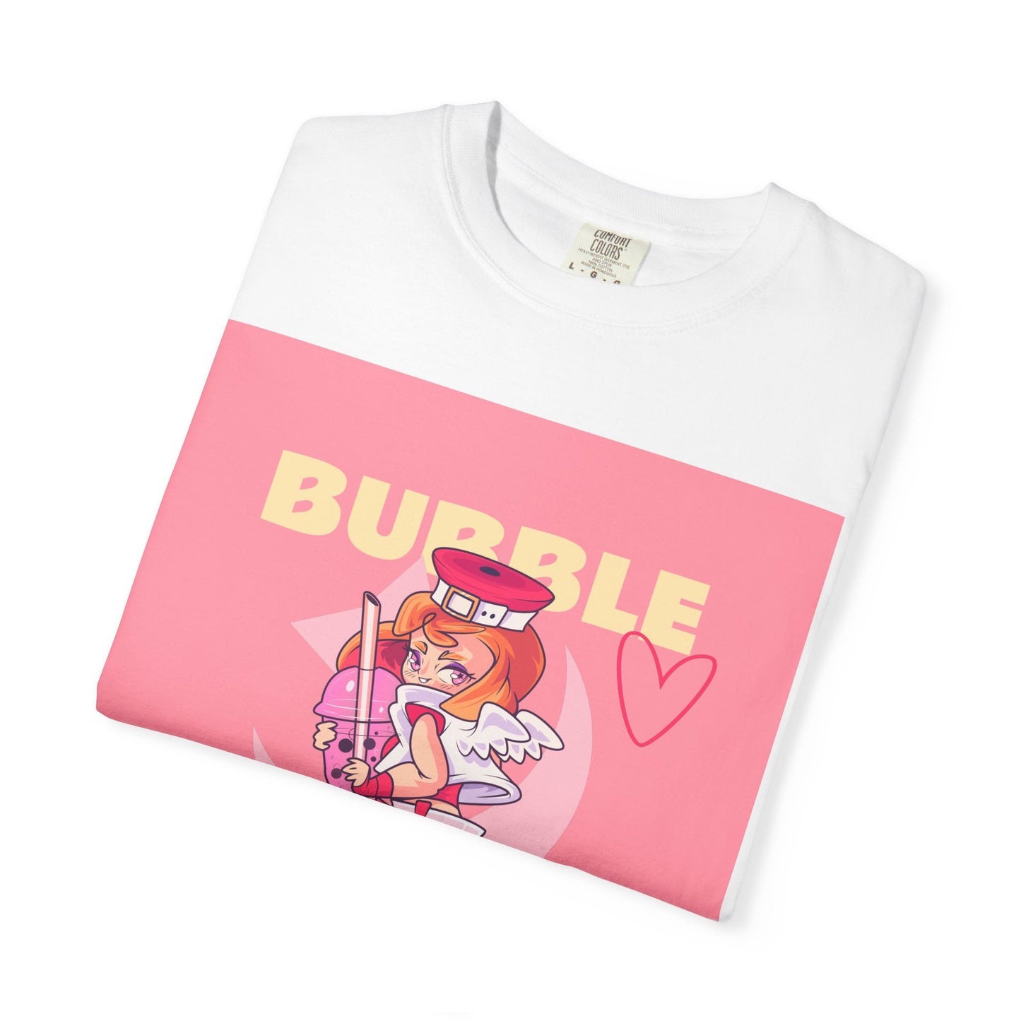 Bubble Tea Girl Anime T-Shirt — Kawaii Pink Graphic Tee