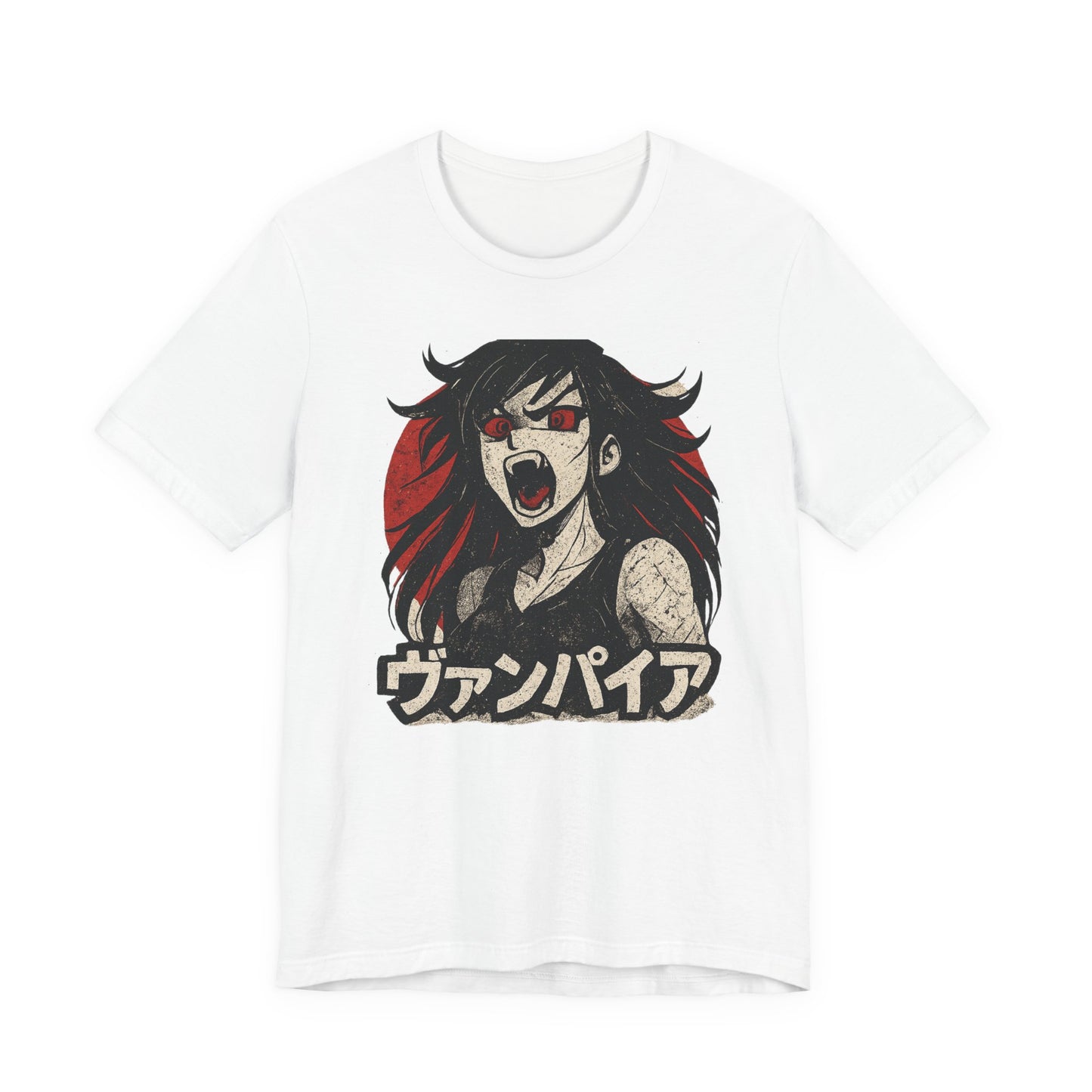 Vampire Graphic Tee, Unisex Jersey Short Sleeve T-Shirt, Anime Shirt, Gift for Anime Lovers, Halloween Costume, Horror Fan Apparel