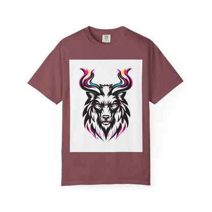 Colorful Graphic Tee with Animal Design, Unisex Garment-Dyed T-Shirt, Casual Wear, Gift for Animal Lovers, Summer Fashion