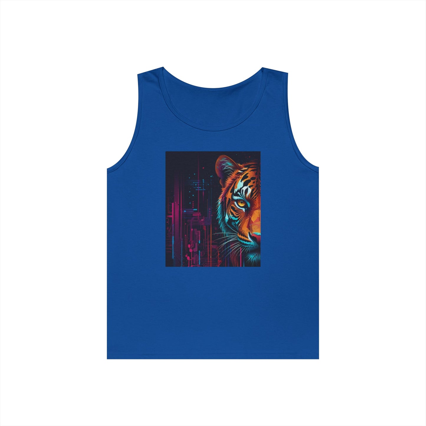 Fierce Tiger Graphic Tank Top - Unisex Summer Wear, Workout Top, Festival Outfit, Streetwear, Animal Lover Gift