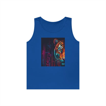 Fierce Tiger Graphic Tank Top - Unisex Summer Wear, Workout Top, Festival Outfit, Streetwear, Animal Lover Gift