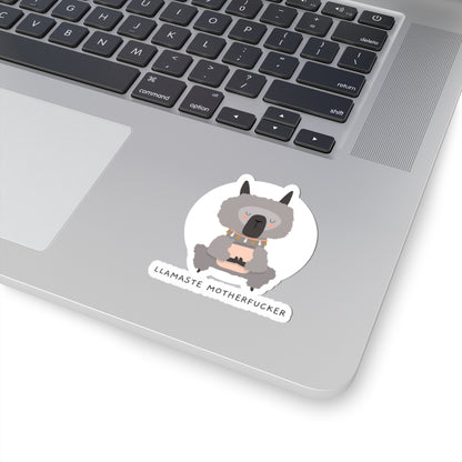 Llamaste Motherfucker Kiss-Cut Sticker — Funny Yoga Llama Vinyl Decal