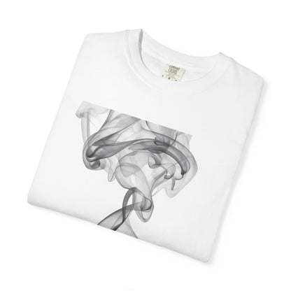 Smoke Art T-Shirt — Minimal Monochrome Smoke Print Tee