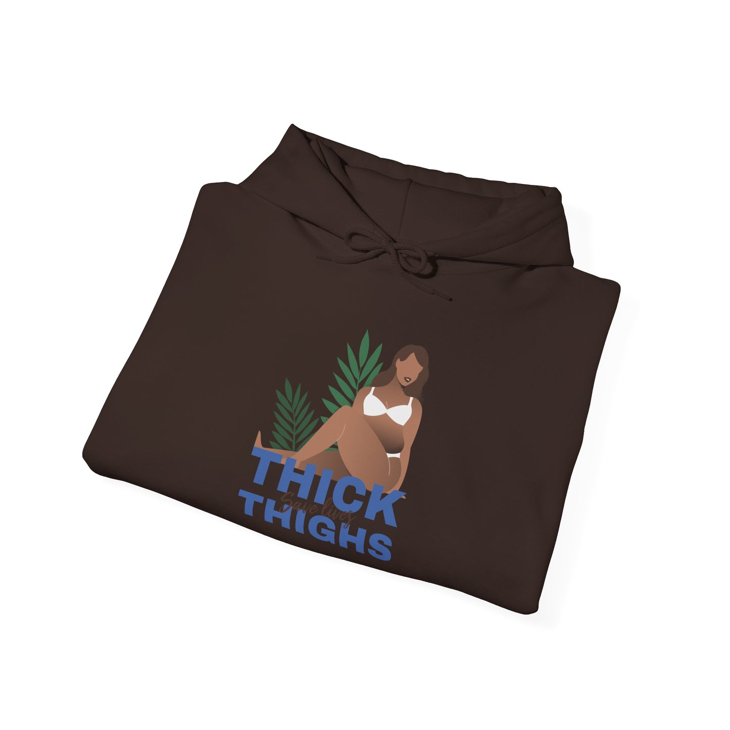 Thick Thighs Hoodie — Curvy Woman Graphic Pullover