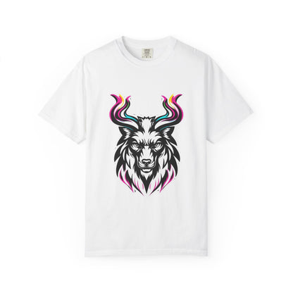 Colorful Graphic Tee with Animal Design, Unisex Garment-Dyed T-Shirt, Casual Wear, Gift for Animal Lovers, Summer Fashion