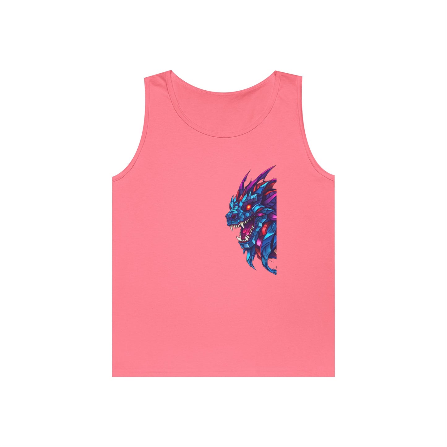 Fierce Lion Graphic Tank Top, Unisex Heavy Cotton Sleeveless Tee, Festival Wear, Summer Style, Gift for Animal Lovers
