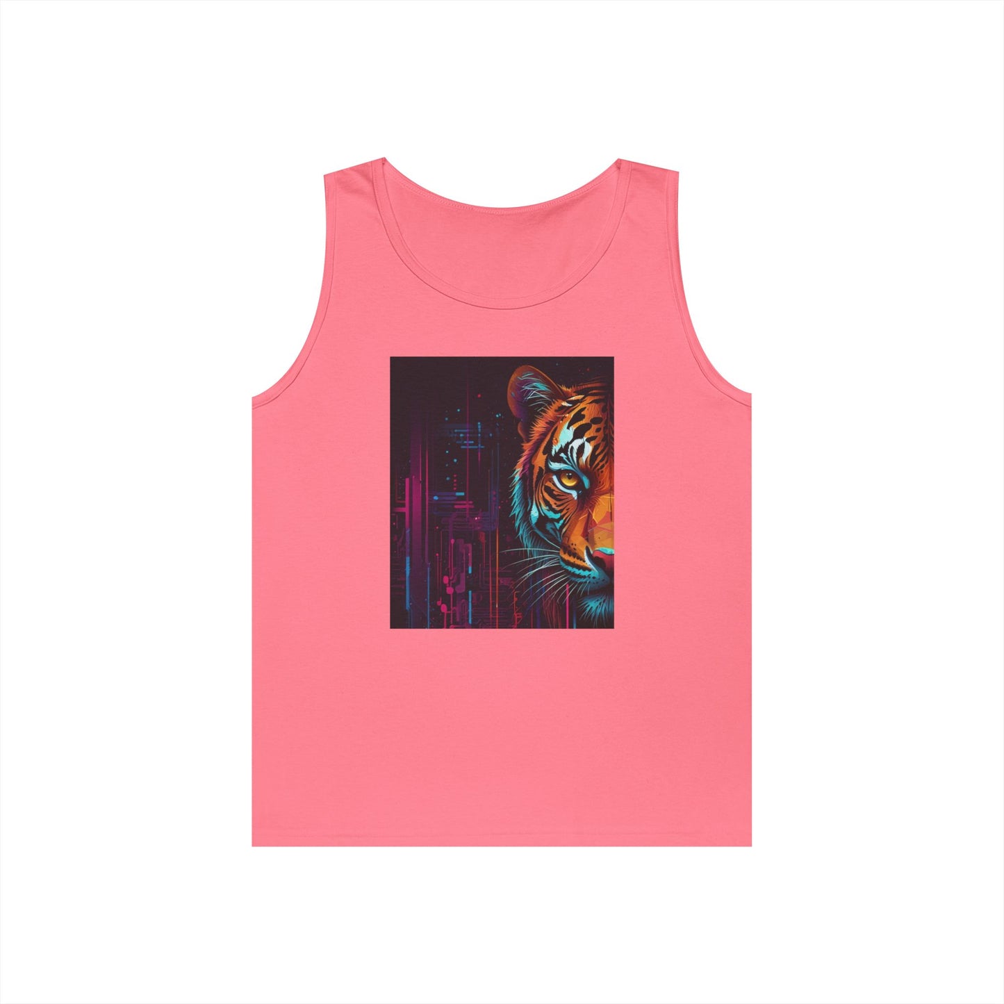 Fierce Tiger Graphic Tank Top - Unisex Summer Wear, Workout Top, Festival Outfit, Streetwear, Animal Lover Gift