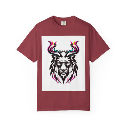Colorful Graphic Tee with Animal Design, Unisex Garment-Dyed T-Shirt, Casual Wear, Gift for Animal Lovers, Summer Fashion