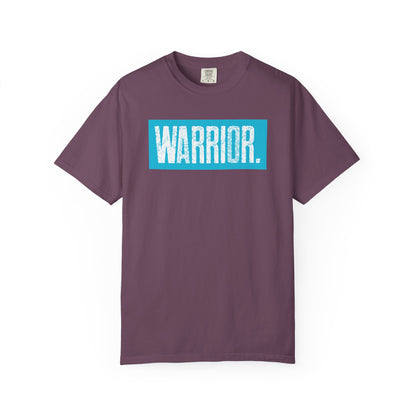 Warrior Graphic T-Shirt — Bold Blue Box Logo Tee
