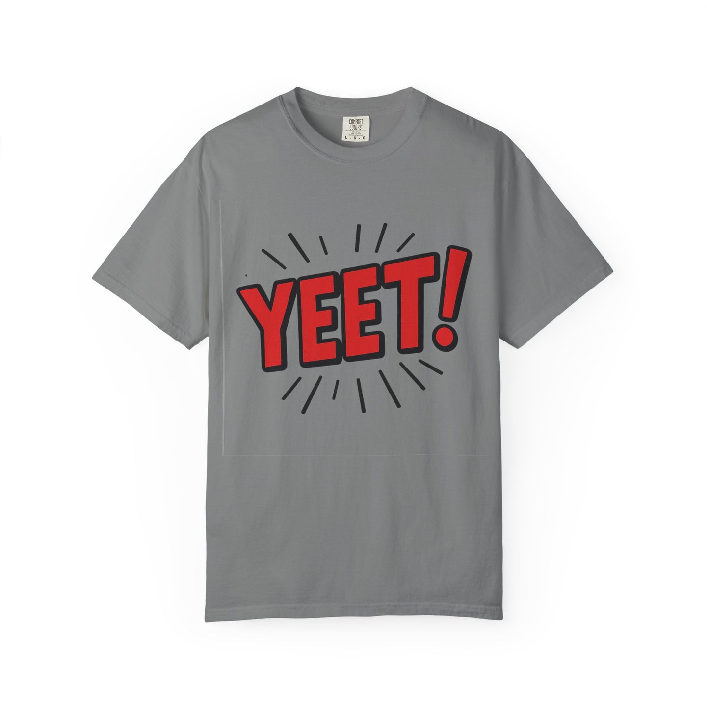 Funny 'YEET!' Unisex Garment-Dyed T-Shirt, Casual Tee, Gift for Teens, Trendy Wear, Humorous Shirt, Unique Fashion